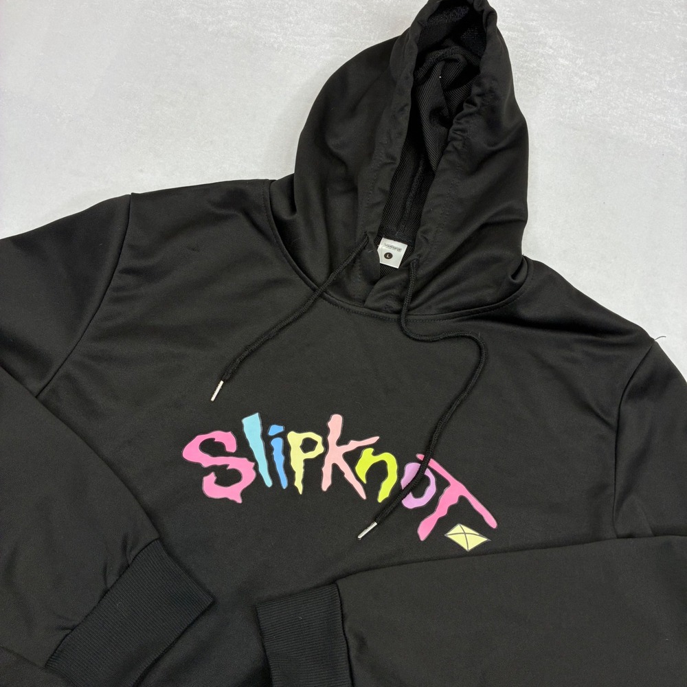 Slipknot Hoodie Mens Large Black Graphic Print Streetwear‎ Band Sweatshirt